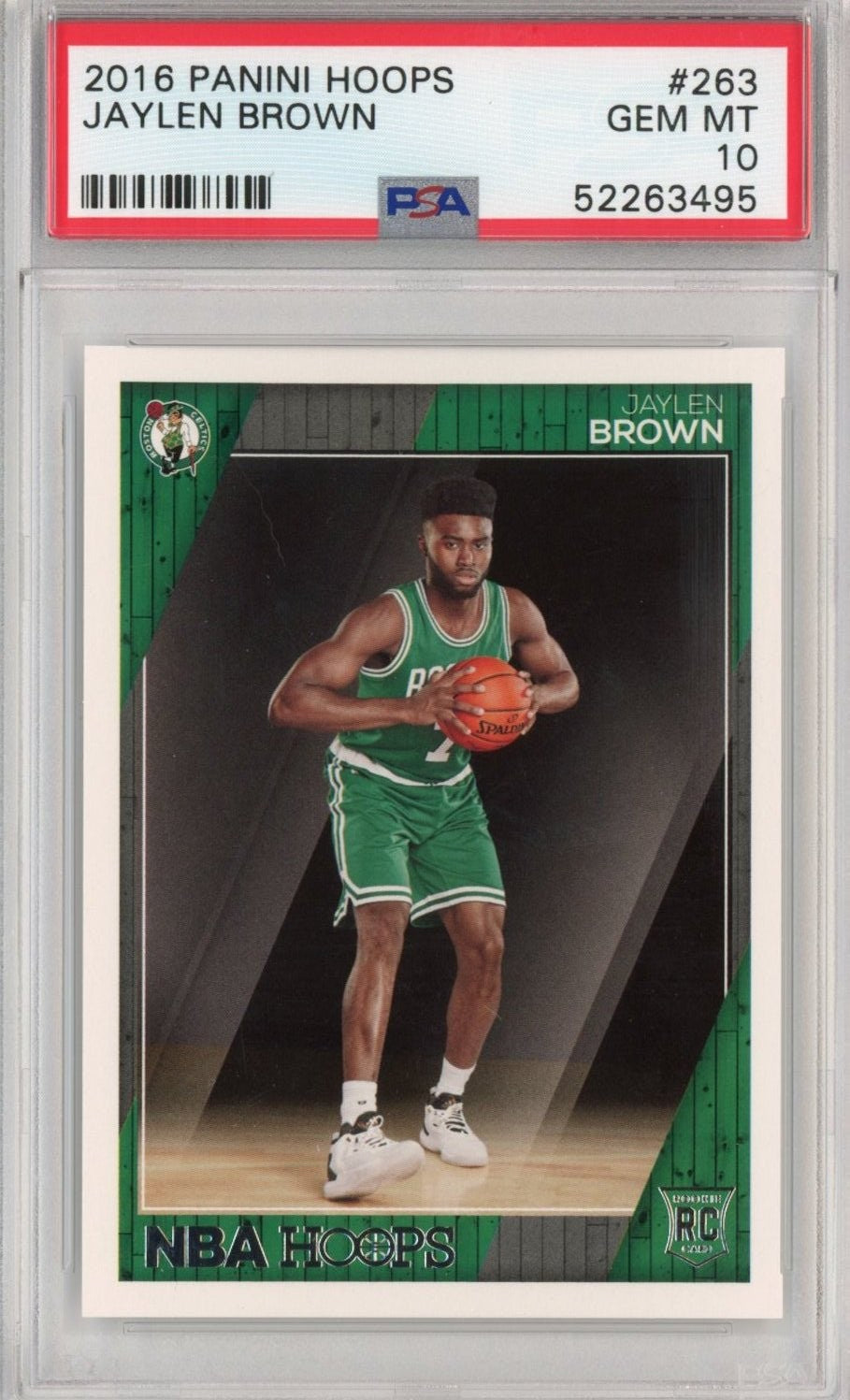 Graded 2016-17 Panini Hoops Jaylen Brown #263 Rookie RC Card PSA 10