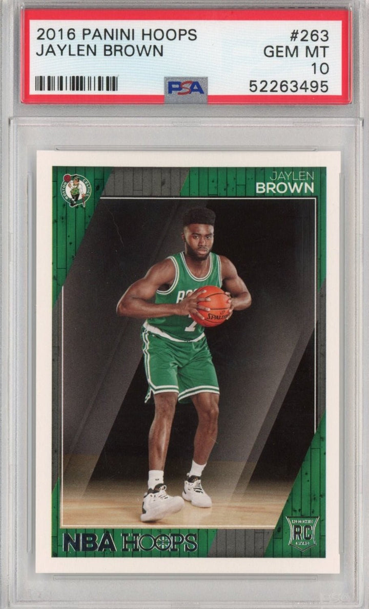 Graded 2016-17 Panini Hoops Jaylen Brown #263 Rookie RC Card PSA 10