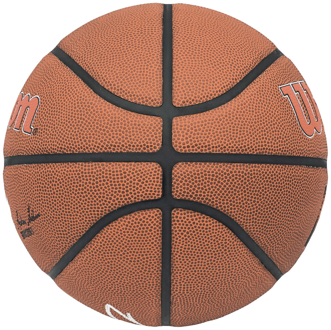Dennis Rodman Signed Composite Leather Chicago Bulls Logo Basketball Beckett Wit