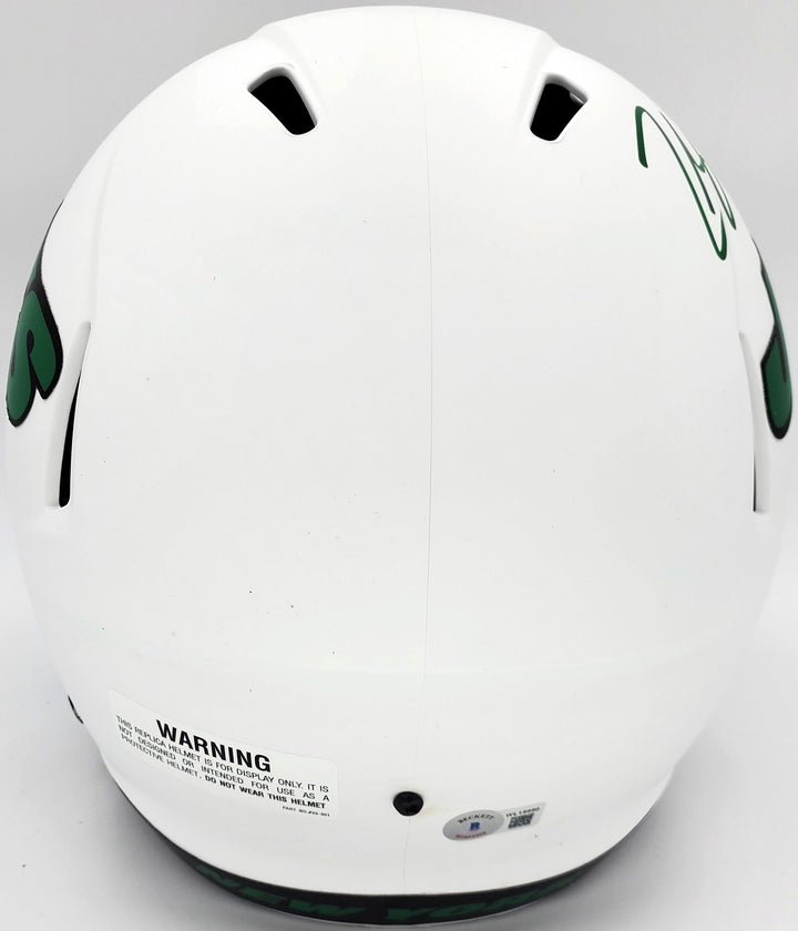 Zach Wilson Auto Jets Lunar Eclipse White Full Size Replica Speed Helmet Beckett