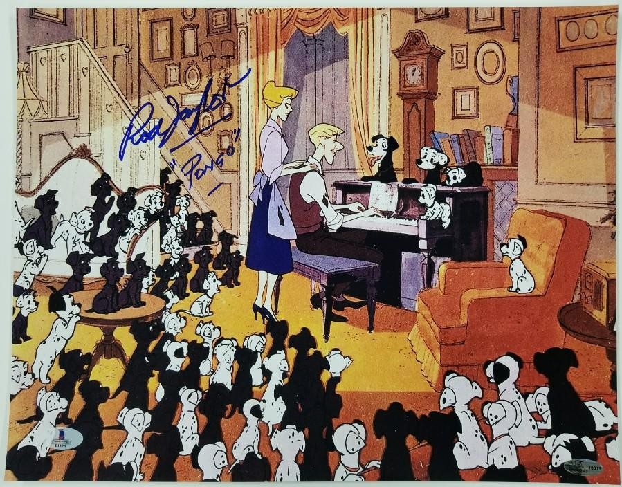 Rod Taylor voice of "Pongo" signed Disney 101 Dalmatians 11x14 photo BAS Beckett