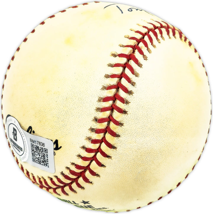 Tom Robson Signed NL Baseball Texas Rangers Beckett #BM17836