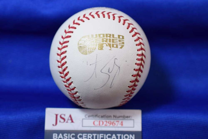 Curt Schilling JSA COA Autograph 2007 World Series Signed Baseball