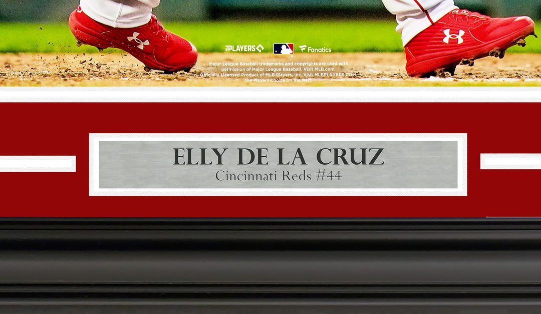 Elly De La Cruz Signed Framed 16x20 Photo Cincinnati Reds Beckett BAS Witness