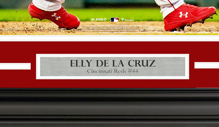 Elly De La Cruz Signed Framed 16x20 Photo Cincinnati Reds Beckett BAS Witness