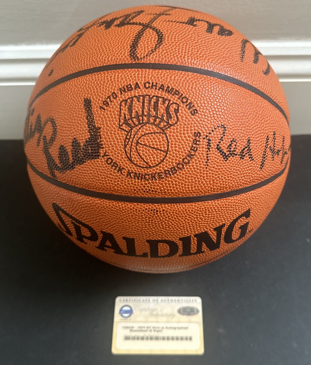 1969 70 NY Knicks Team Signed Nba Championship Basketball 8 auto Frazier Steiner