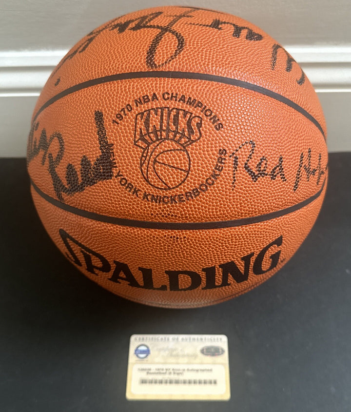 1969 70 NY Knicks Team Signed Nba Championship Basketball 8 auto Frazier Steiner