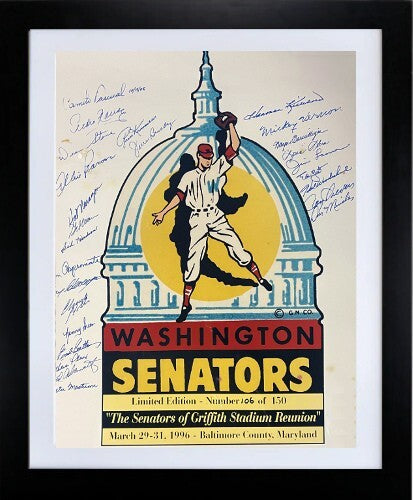 Washington Senators Griffith Stadium Reunion 16x20 Photo 26 sigs/150 Beckett Rev
