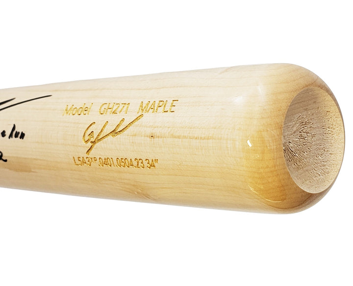 Gunnar Henderson Auto Blonde Chandler Player Model Baseball Bat Orioles 1st HR
