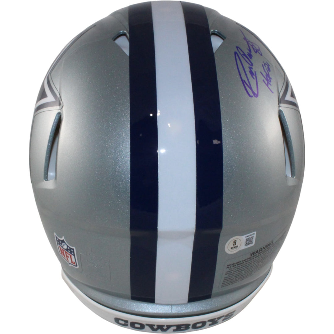 Staubach Dorsett Pearson Signed Dallas Cowboys Authentic Helmet Beckett 54611