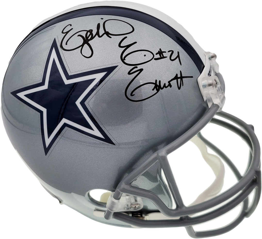 Ezekiel Elliott Signed Dallas Cowboys Full Size Replica Helmet Beckett BAS