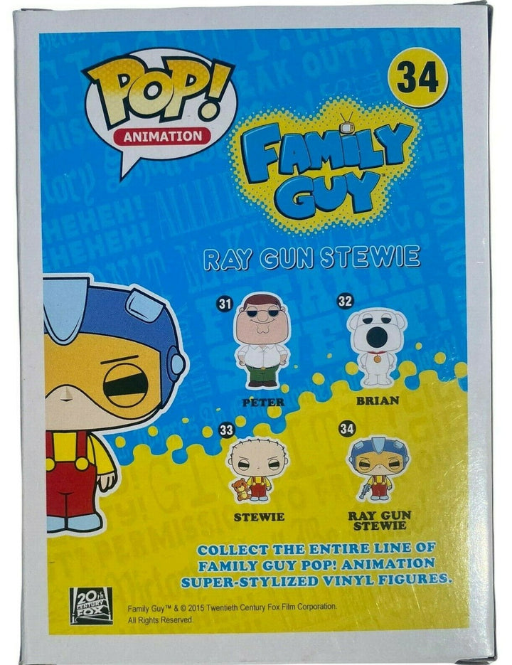 SETH MACFARLANE SIGNED FAMILY GUY RAY GUN STEWIE FUNKO POP #34 AUTO PSA/DNA