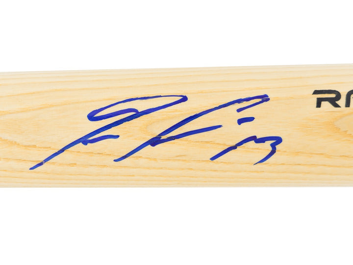 Ronald Acuna Jr. Signed Blonde Rawlings Baseball Bat Atlanta Braves Beckett BAS