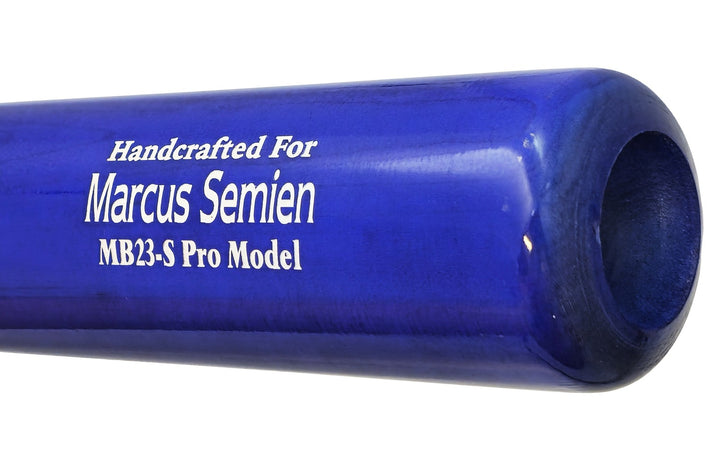 Marcus Semien Auto Blue Marucci Player Model Bat Rangers 23 WS Champ Beckett