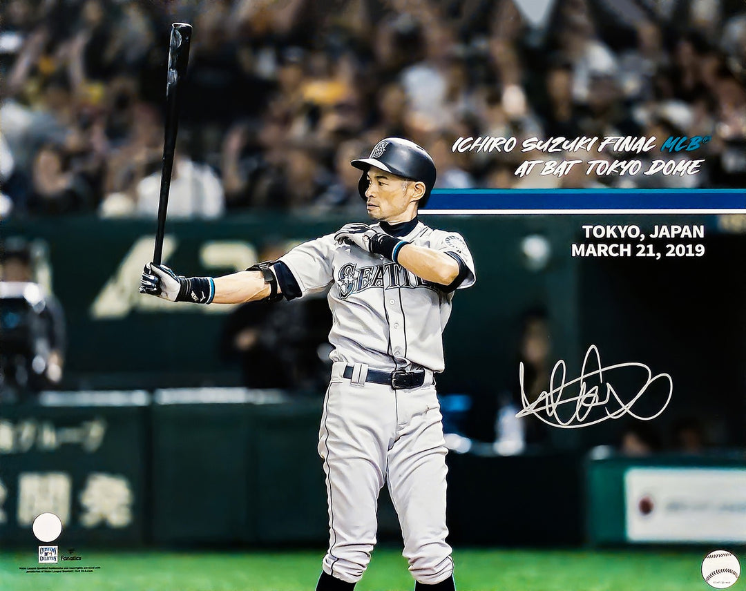 Ichiro Suzuki Signed Framed 16x20 Photo Mariners Tokyo Dome Last Game IS Holo