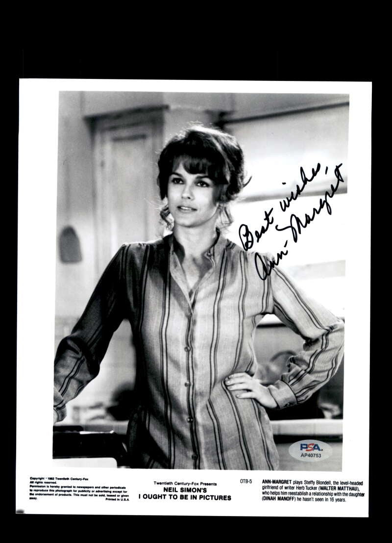 Ann Margret PSA DNA Coa Signed 8x10 Photo Autograph