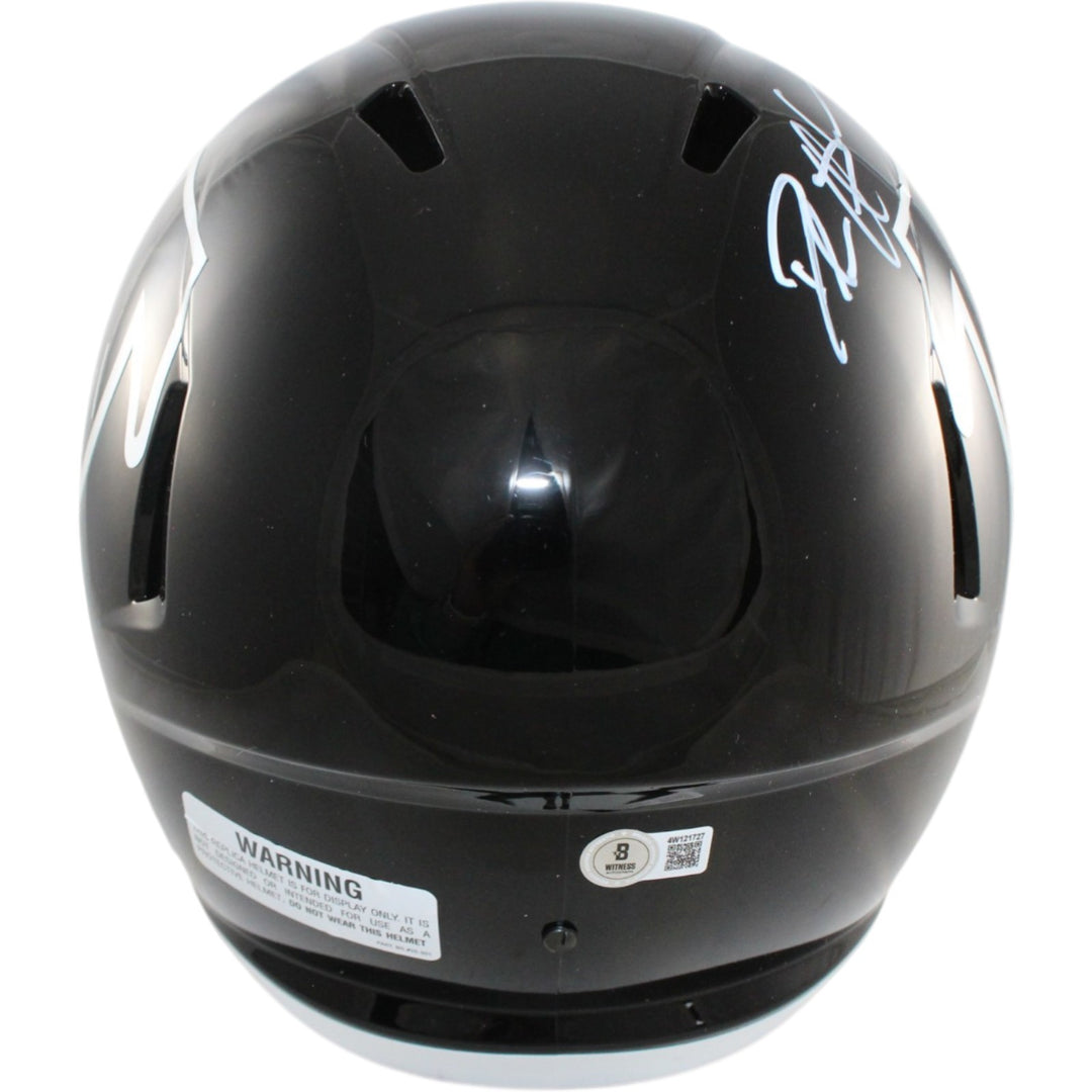 Deion Sanders Autographed Atlanta Falcons F/S TB Helmet Beckett Witness 55197