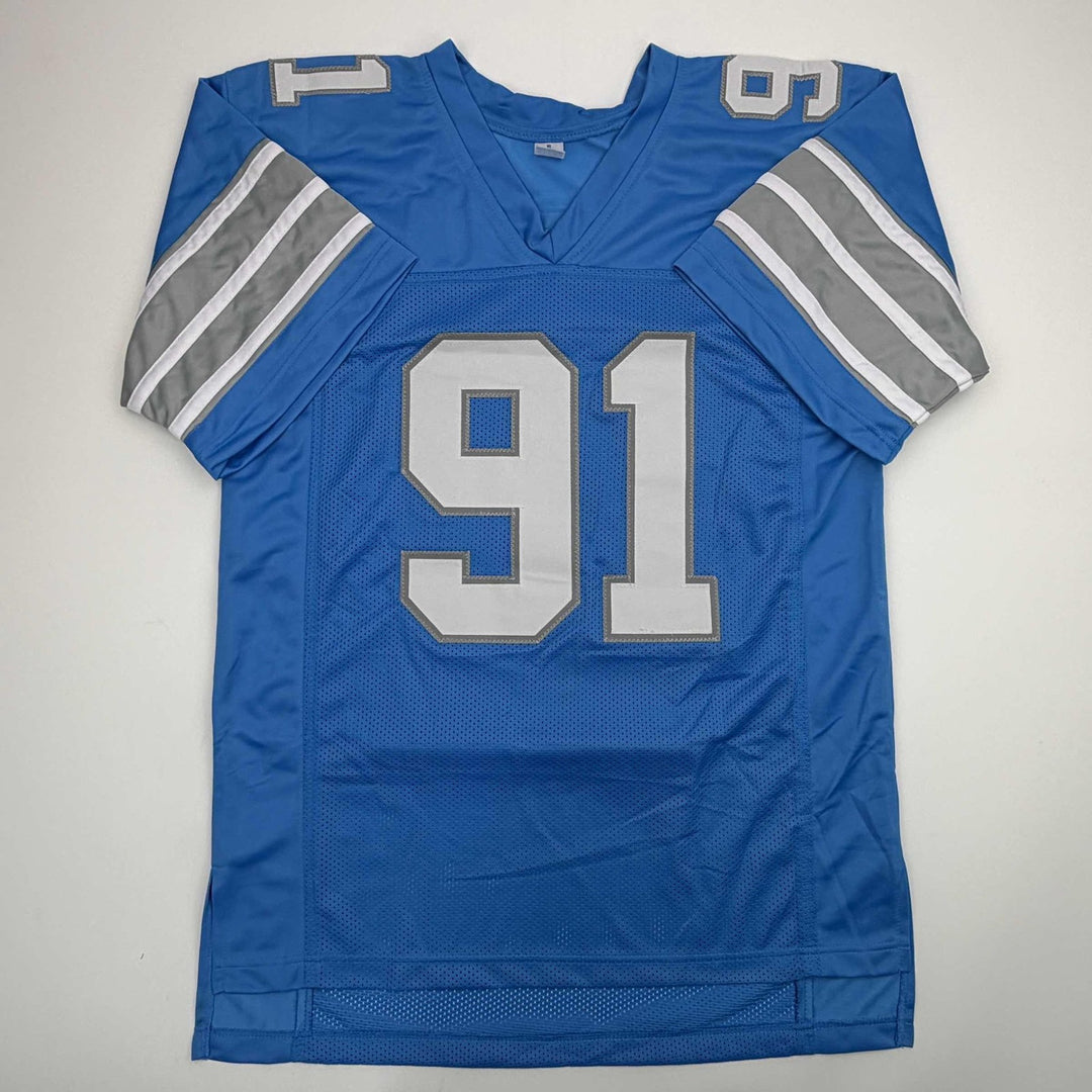 Autographed/Signed Tyleik Williams Detroit Blue Jersey Beckett BAS COA
