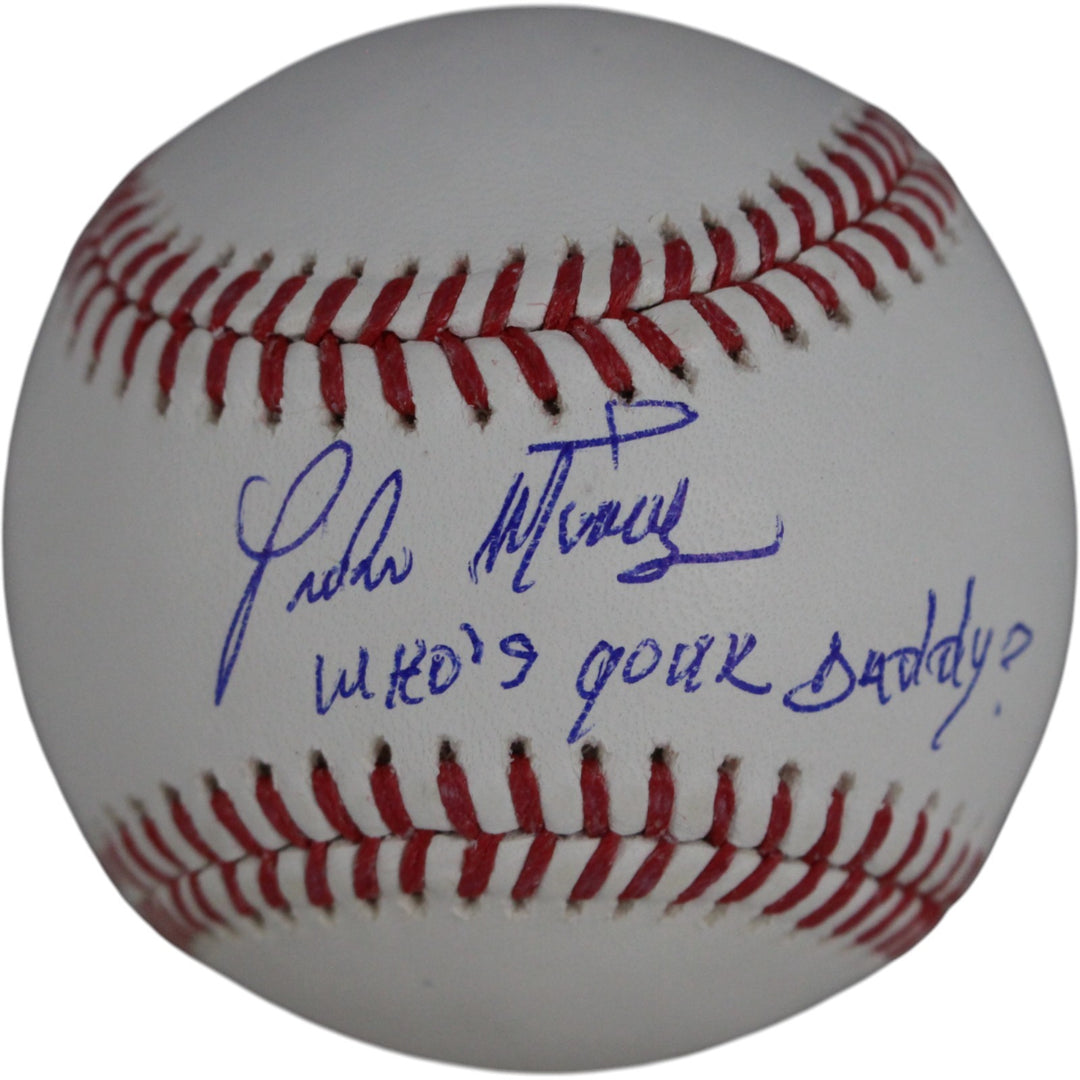 Pedro Martinez Signed Boston Red Sox OML Baseball Who's Your Daddy Beckett 51590