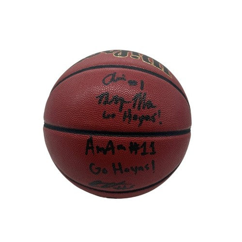 Georgetown Hoyas Multi Signed NCAA Wilson Replica Basketball (CX Auth)