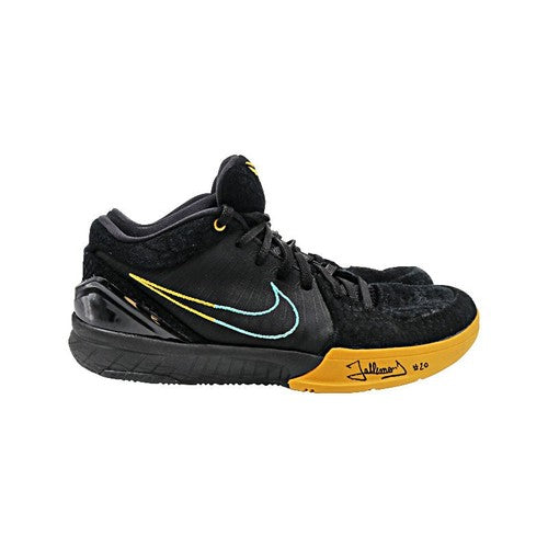 Julie Allemand Indiana Fever Autographed 2020 Pair of Used Nike Kobe 4 Protro Sneakers- Size 8 (Brandon Steiner LOA)
