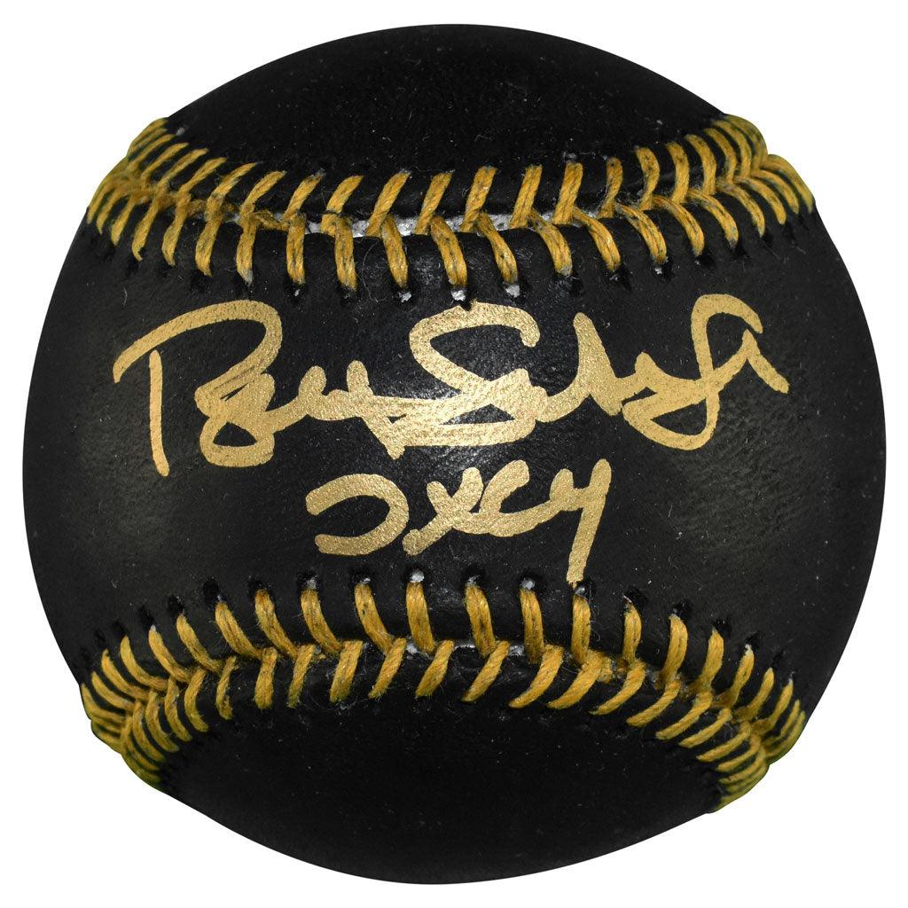 Bret Saberhagen Signed 2x Cy Young Inscription Rawlings Official MLB Black & Gold Baseball (JSA)