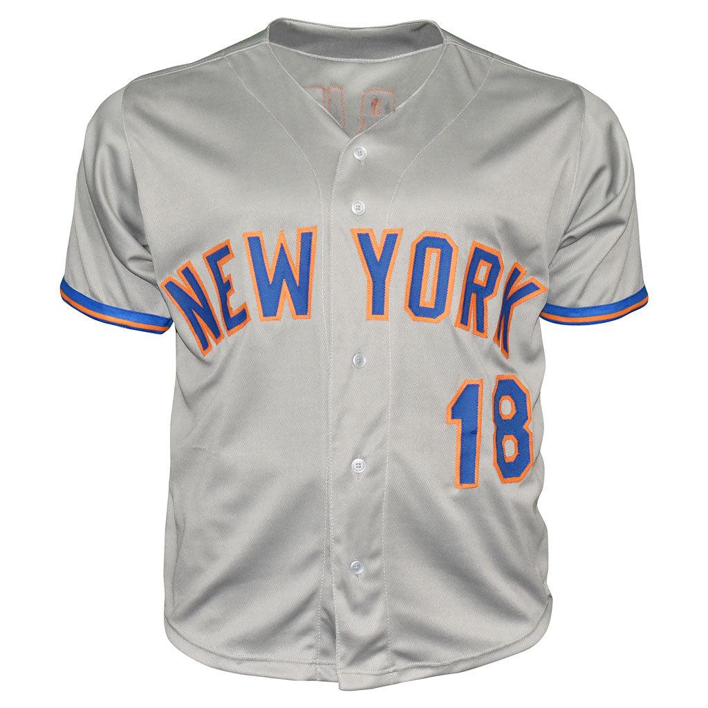 Bret Saberhagen Signed New York Grey Baseball Jersey (JSA)