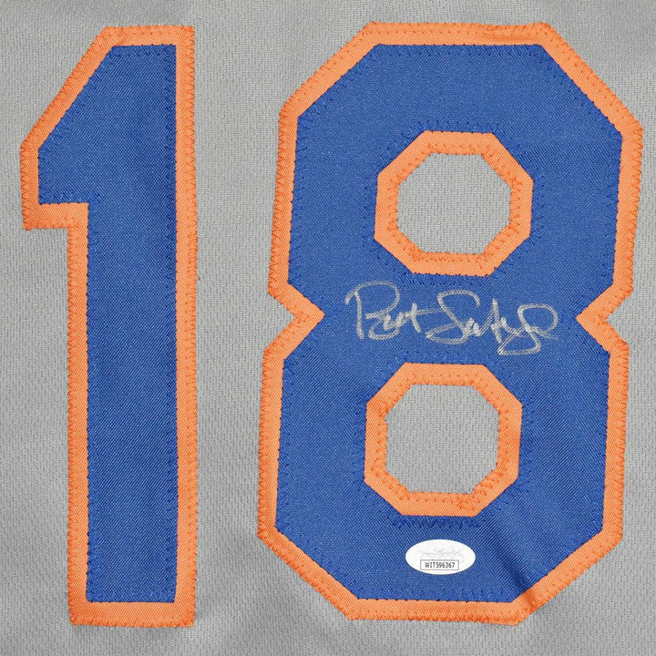 Bret Saberhagen Signed New York Grey Baseball Jersey (JSA)