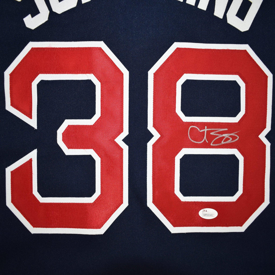 Curt Schilling Signed Pro-Edition Navy Jersey (JSA)