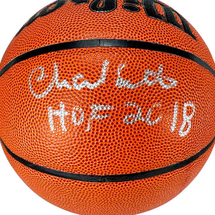 Charlie Scott Signed HOF 2018 Inscribed NBA Wilson Authentic Series Basketball (Beckett)