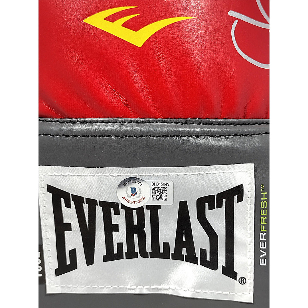 Sefer Seferi Signed Everlast Red Boxing Glove with Champion Inscription Beckett COA