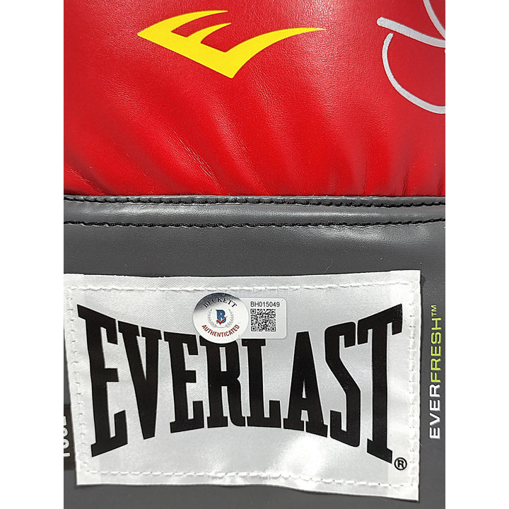 Sefer Seferi Signed Everlast Red Boxing Glove with Champion Inscription Beckett COA