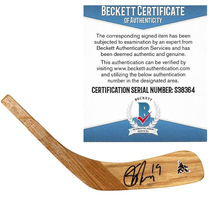 Shane Doan Signed Arizona Coyotes Hockey Stick Blade Proof Beckett Authentic Auto COA