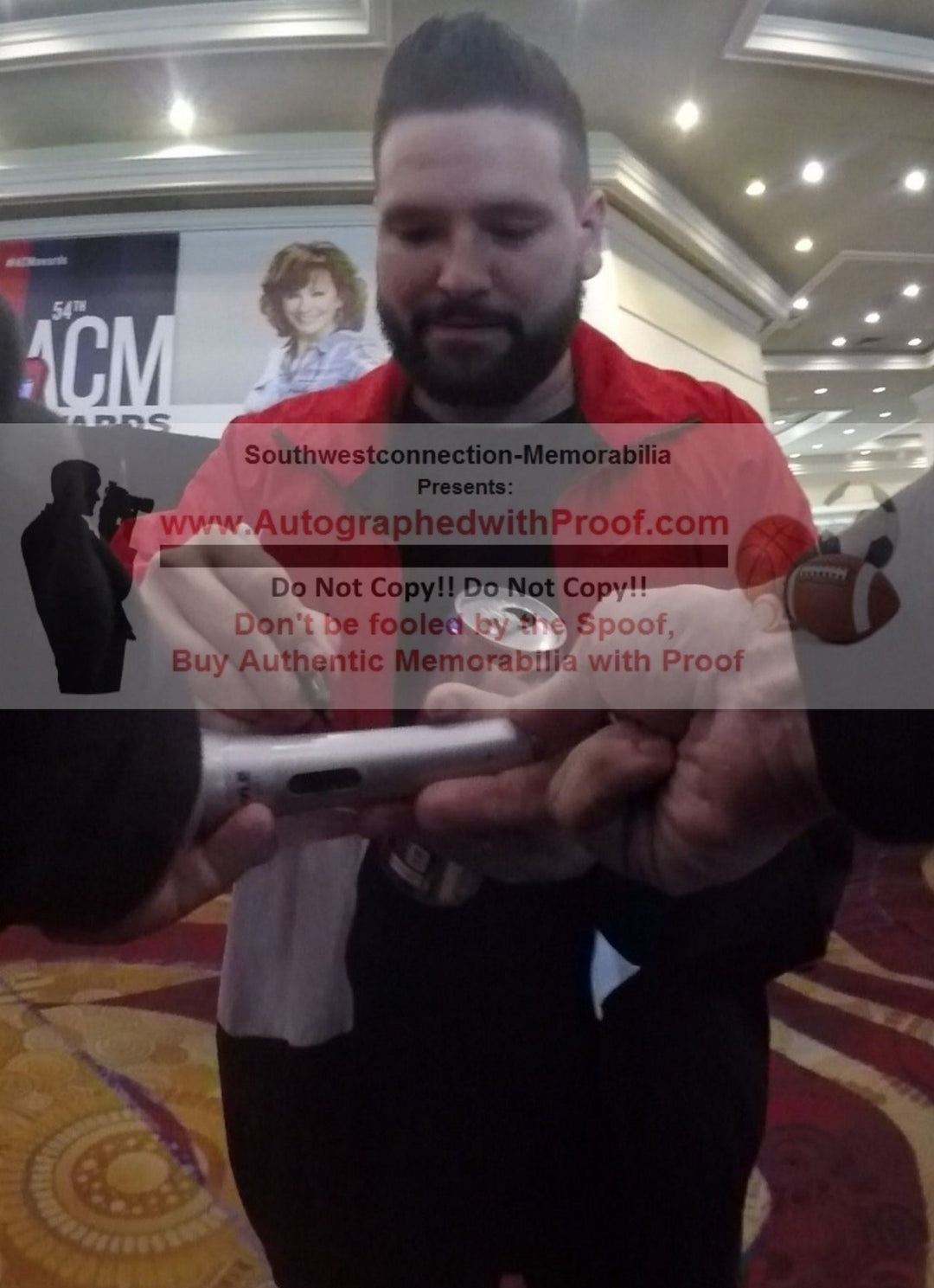 Shay Mooney of Dan + Shay Signed Microphone, Country Music, Proof Photo, Beckett COA