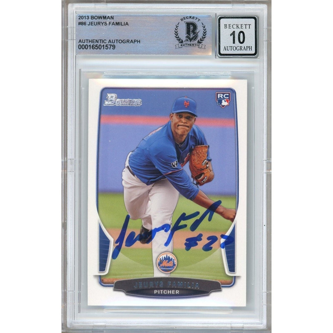 Jeurys Familia New York Mets Signed 2013 Bowman Rookie Card BAS BGS Auto 10 Graded