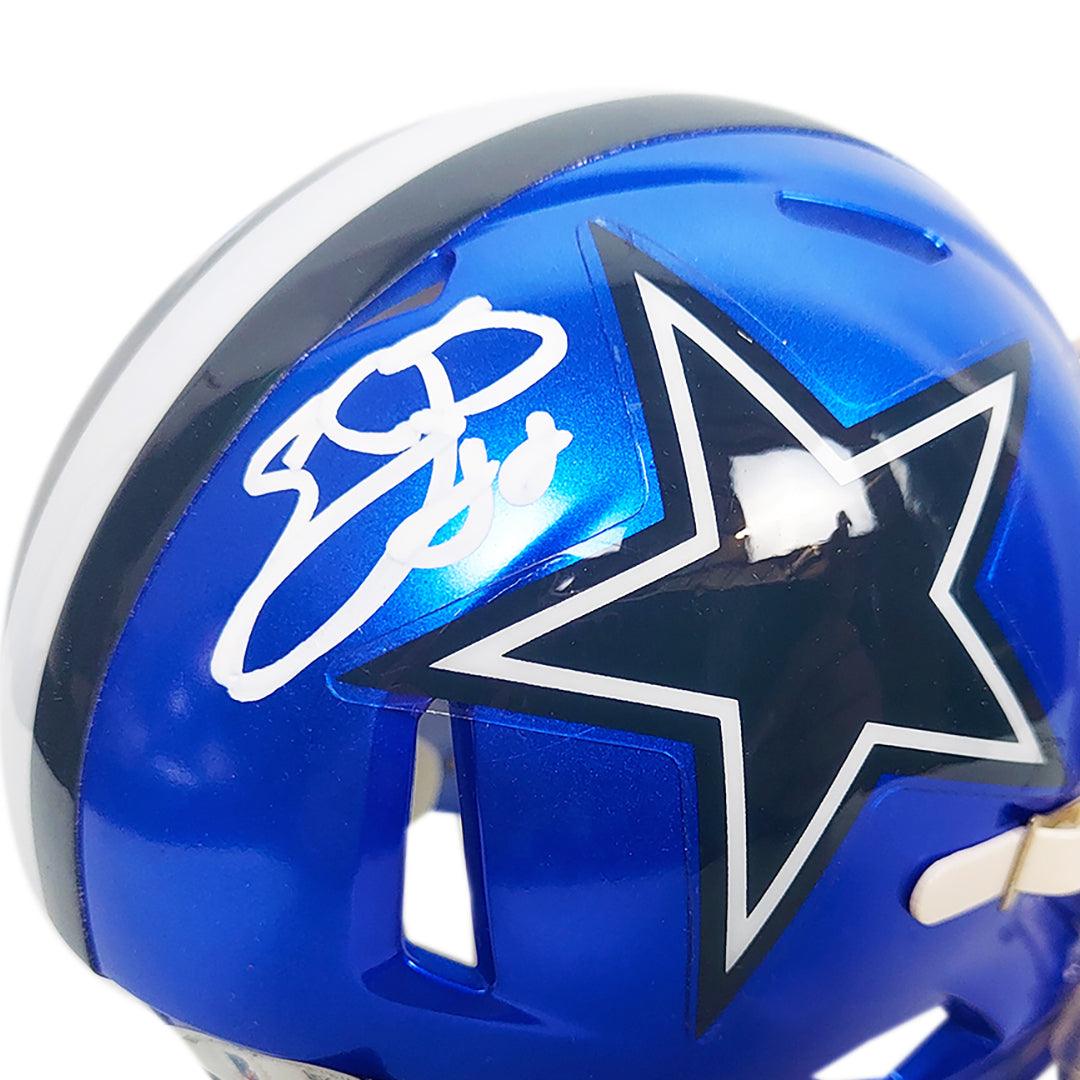 Emmitt Smith Signed Dallas Cowboys Flash Speed Mini Football Helmet (JSA)