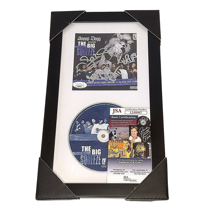 Snoop Dogg, Kurupt, Mc Eiht, Soopafly Signed The Big Squeeze CD Album Cover Framed JSA