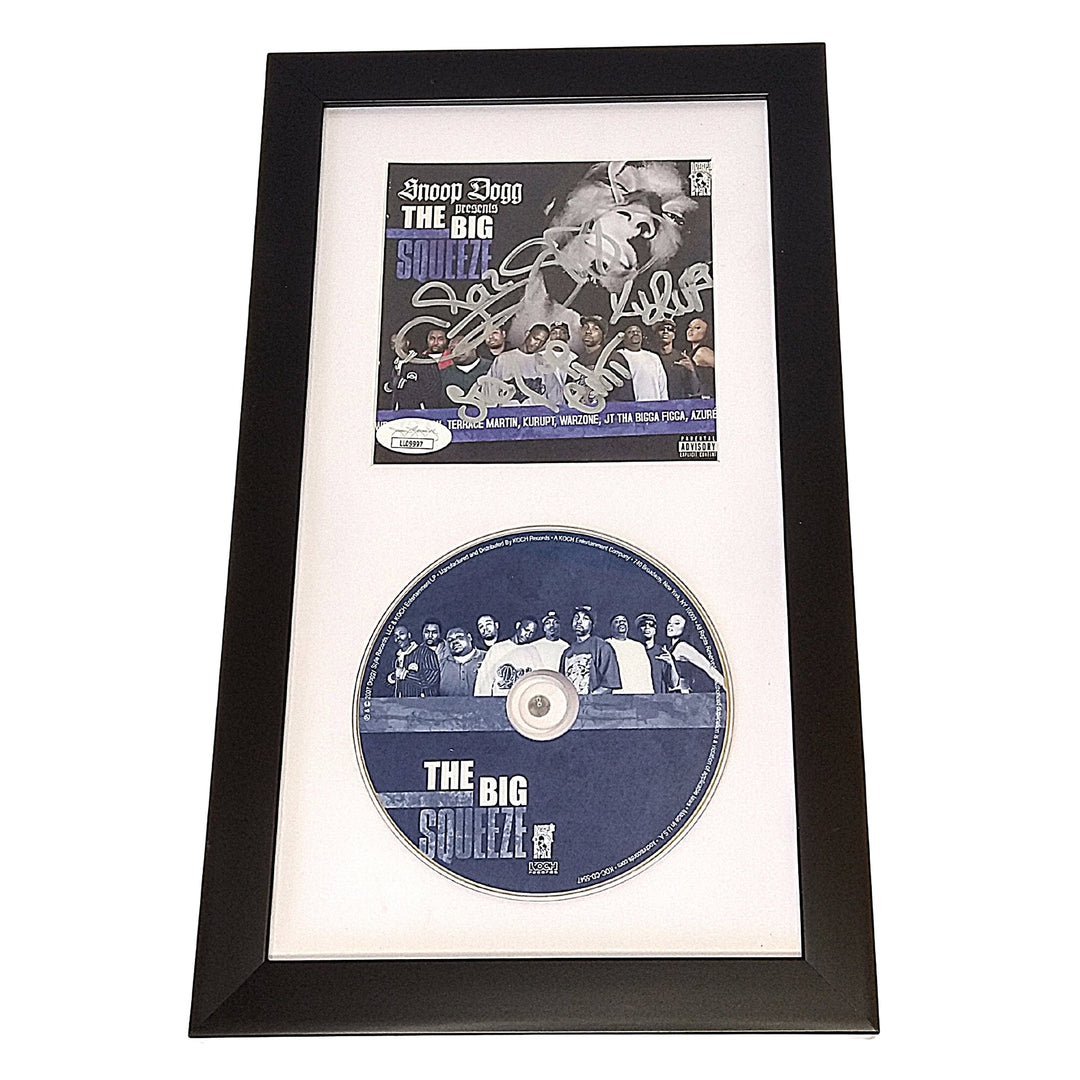 Snoop Dogg, Kurupt, Mc Eiht, Soopafly Signed The Big Squeeze CD Album Cover Framed JSA