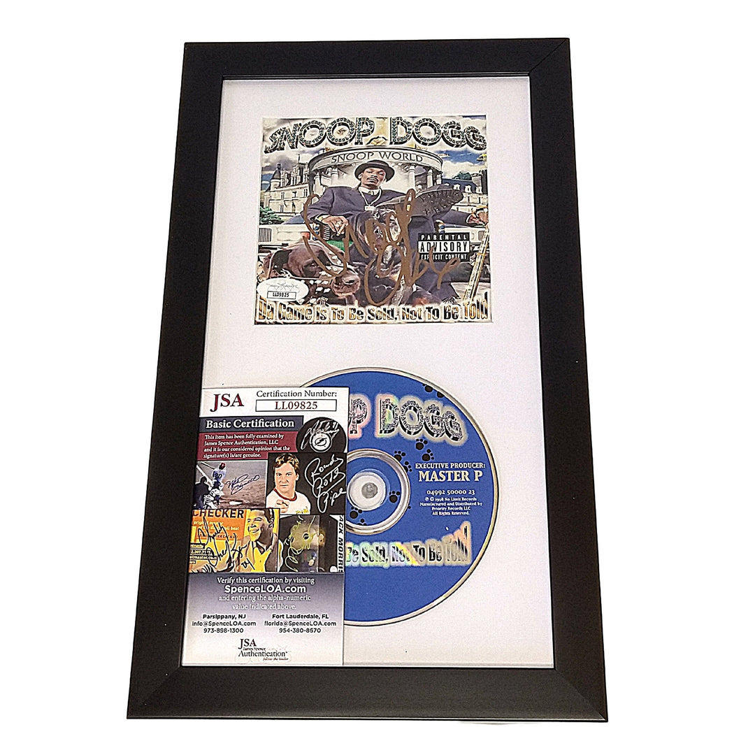 Snoop Dogg Signed Da Game Is To Be Sold Not Told Album CD Cover Booklet Framed JSA