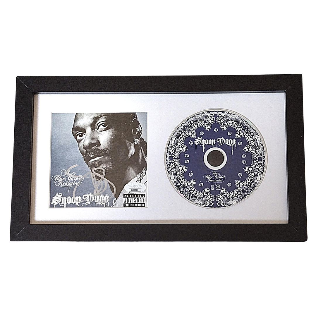 Snoop Dogg Signed Tha Blue Carpet Treatment CD Cover Framed Wall Display JSA COA