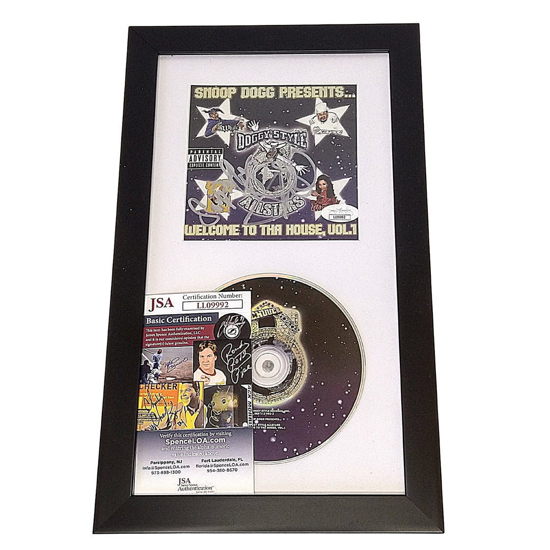 Snoop Dogg and Soopafly Signed Welcome to Tha House Compact Disc Booklet Framed CD JSA LL09992
