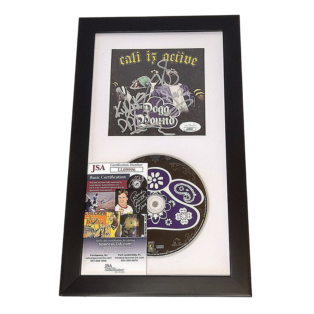 Snoop Dogg, Kurupt, Daz Dillinger Signed Cali Iz Active Compact Disc Booklet Framed CD JSA LL09996