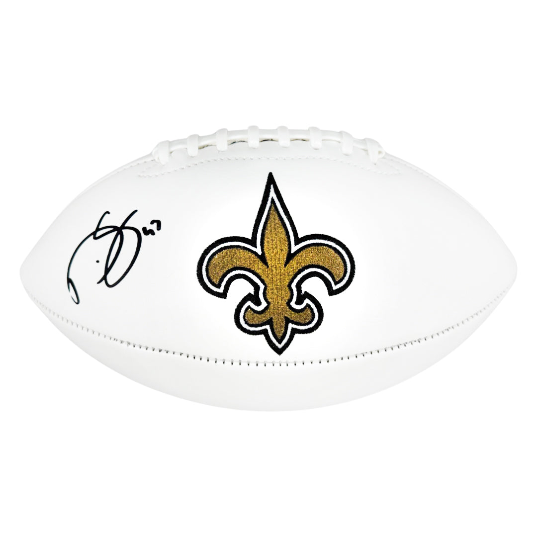 Darren Sproles Signed New Orleans Saints Official NFL Team Logo White Football (Beckett)