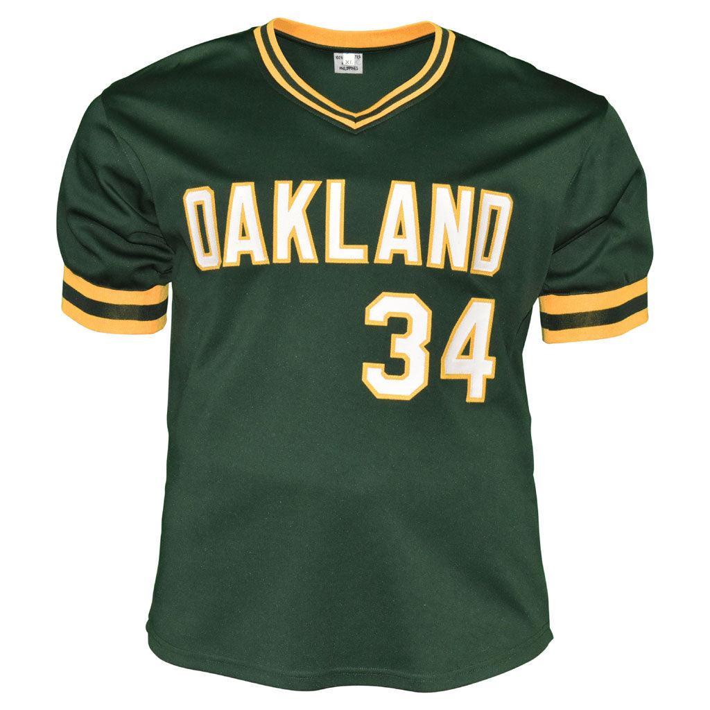 Dave Stewart Signed Oakland Green Baseball Jersey (JSA)
