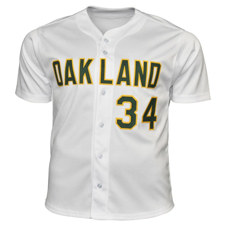 Dave Stewart Signed Oakland White Baseball Jersey (JSA)