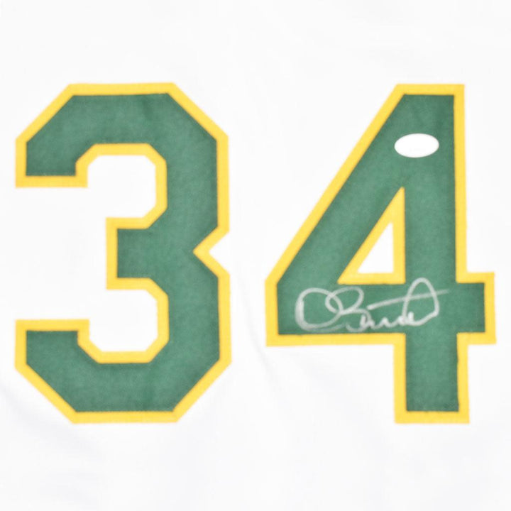 Dave Stewart Signed Oakland White Baseball Jersey (JSA)