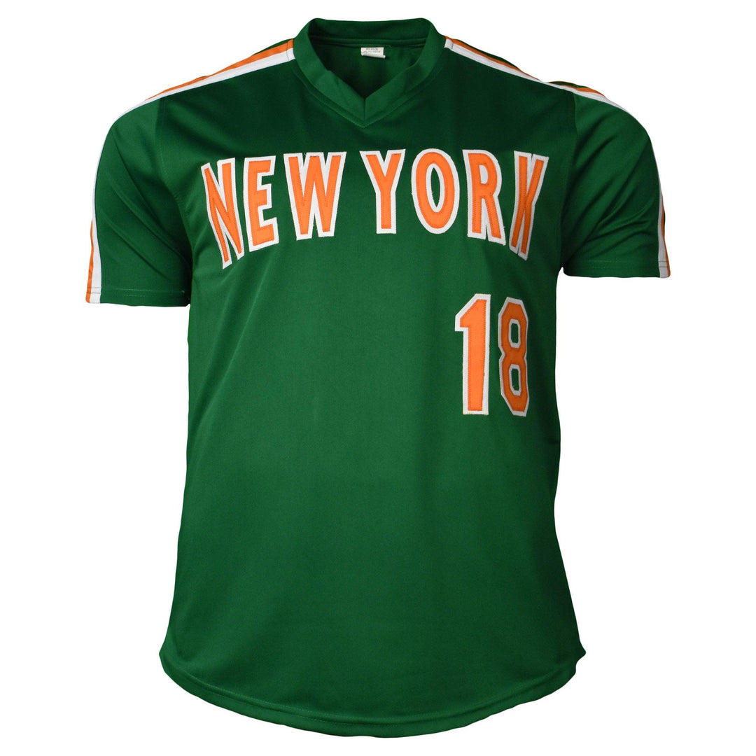 Darryl Strawberry Signed New York St. Patricks Day Jersey Silver Ink  (JSA)