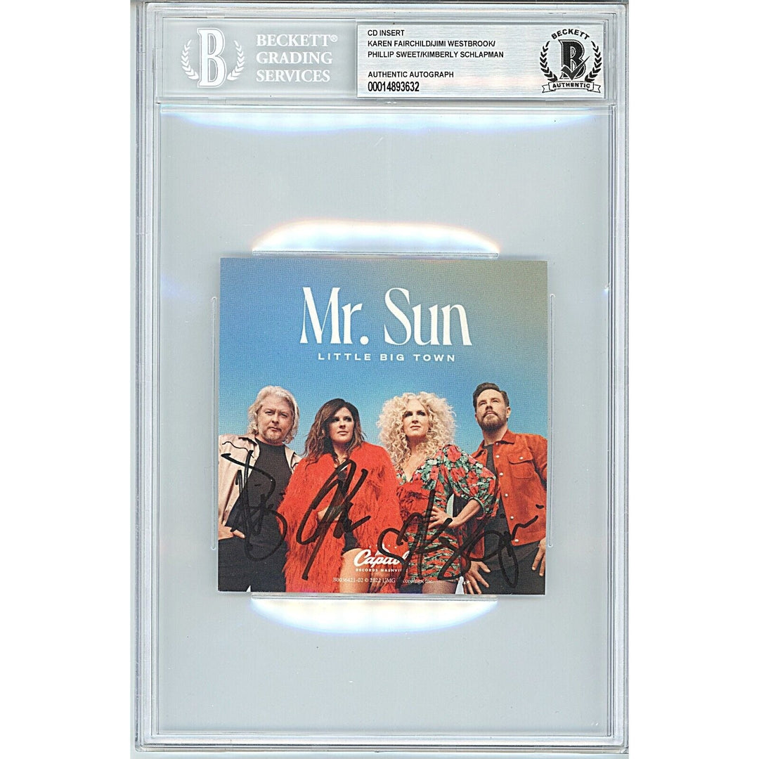 Little Big Town Signed CD Mr Sun Country Album Cover Insert Beckett Authentic Auto Slab