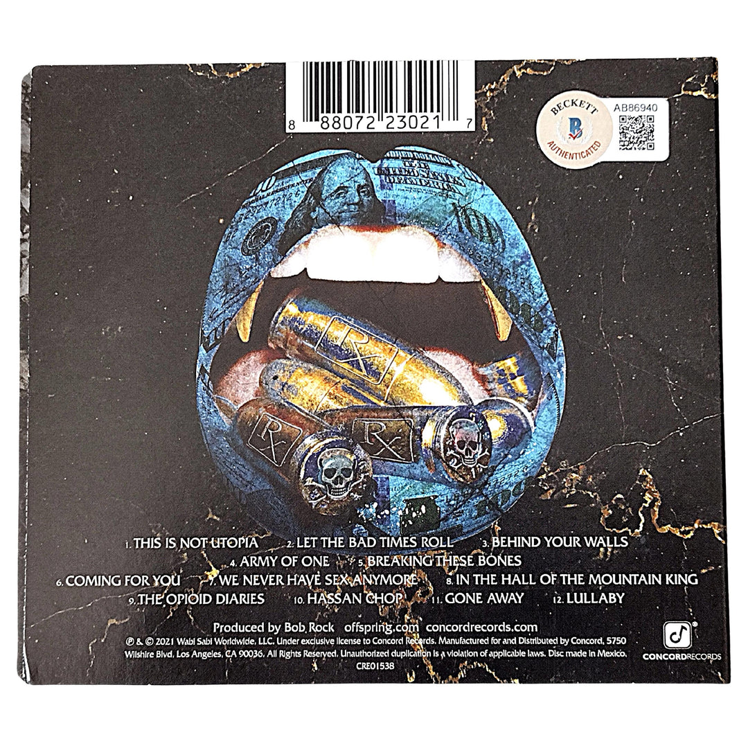 The Offspring Signed Let The Bad Times Roll CD Cover Beckett Certified Authentic