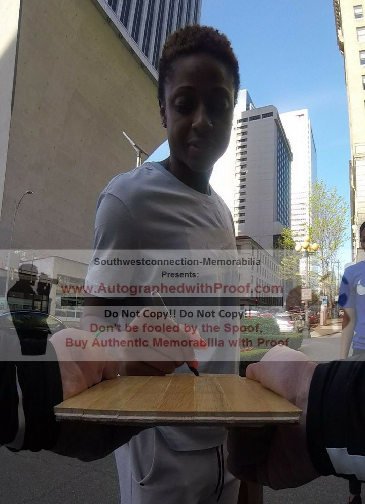 Basketballs- Autographed- Tiffany Mitchell Indiana Fever Signing Basketball Floor board Beckett Certified Authentic Auto COA